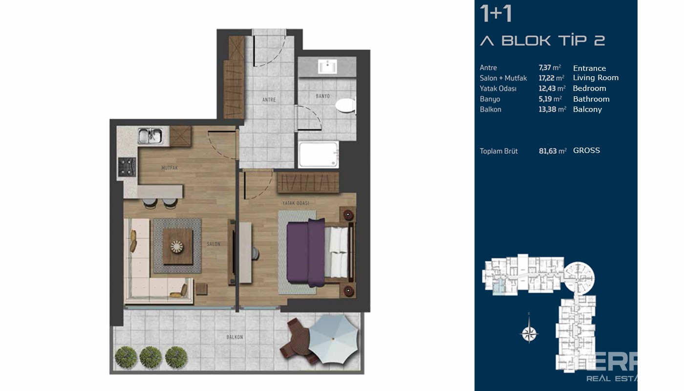 Futuristic Apartments in Istanbul on the Anatolian Side - 16265