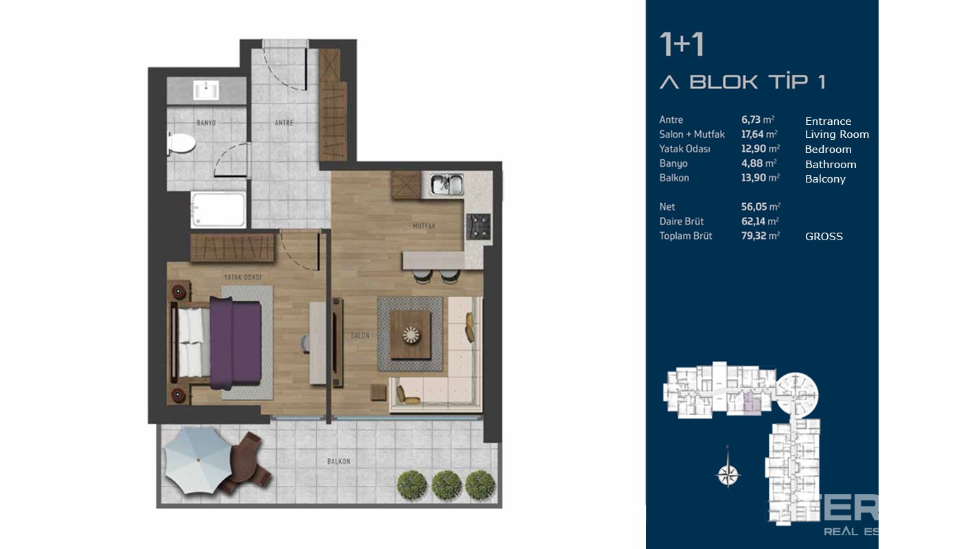 Futuristic Apartments in Istanbul on the Anatolian Side - 16266