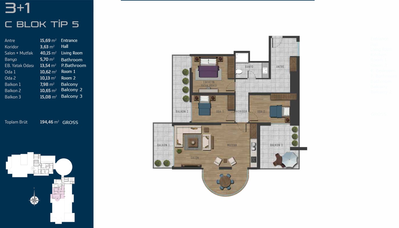 Futuristic Apartments in Istanbul on the Anatolian Side - 16291
