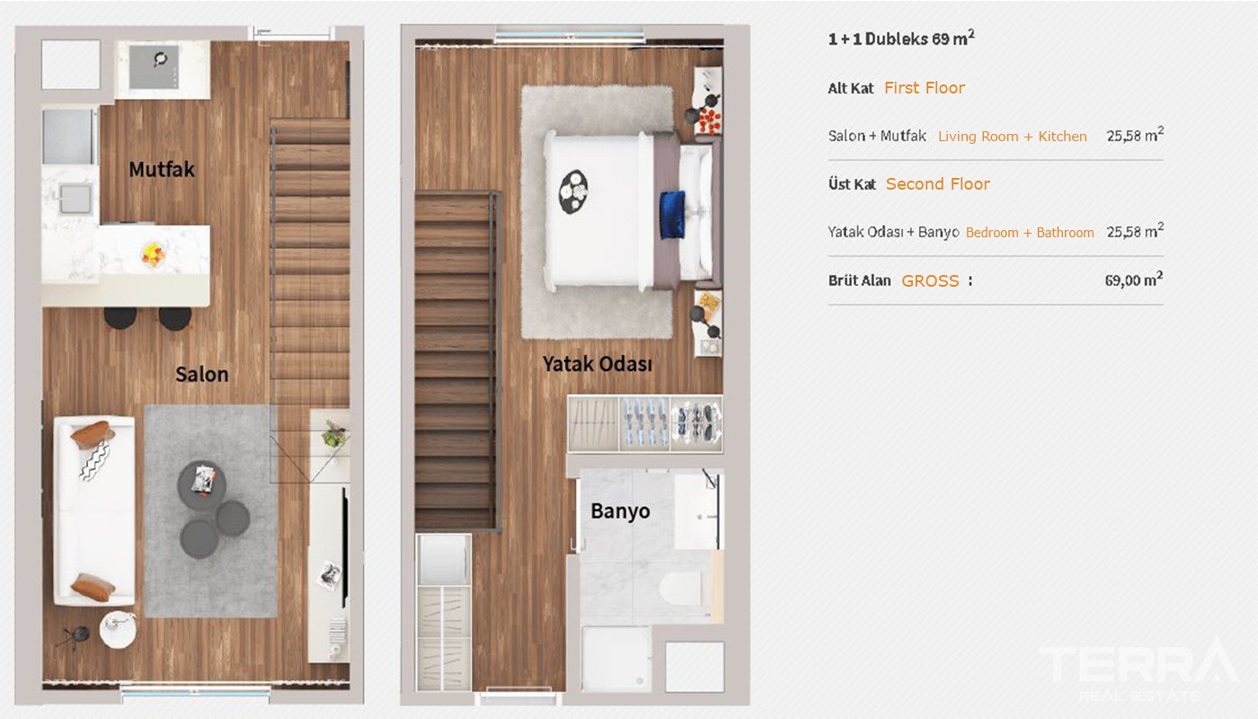 Modern Apartments in the Finance Center of Istanbul Levent - 16887