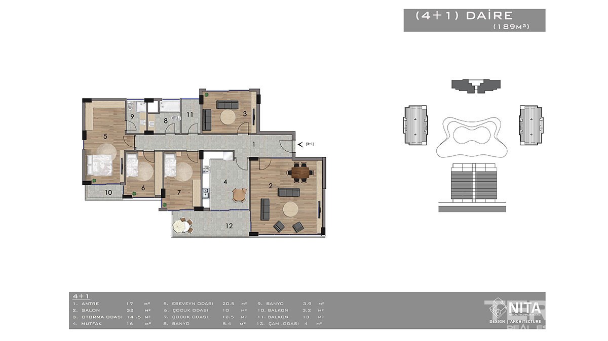 Luxury Apartments in Gazipaşa for Sale near the Beach and City Center - 16754