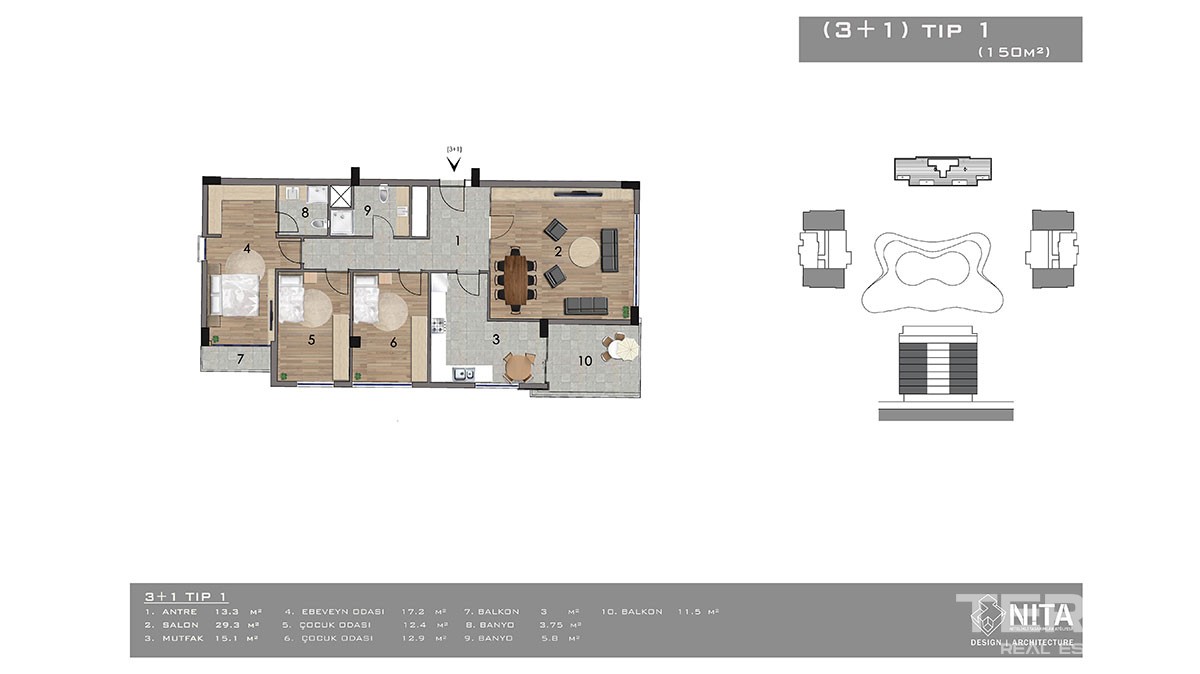 Luxury Apartments in Gazipaşa for Sale near the Beach and City Center - 16758