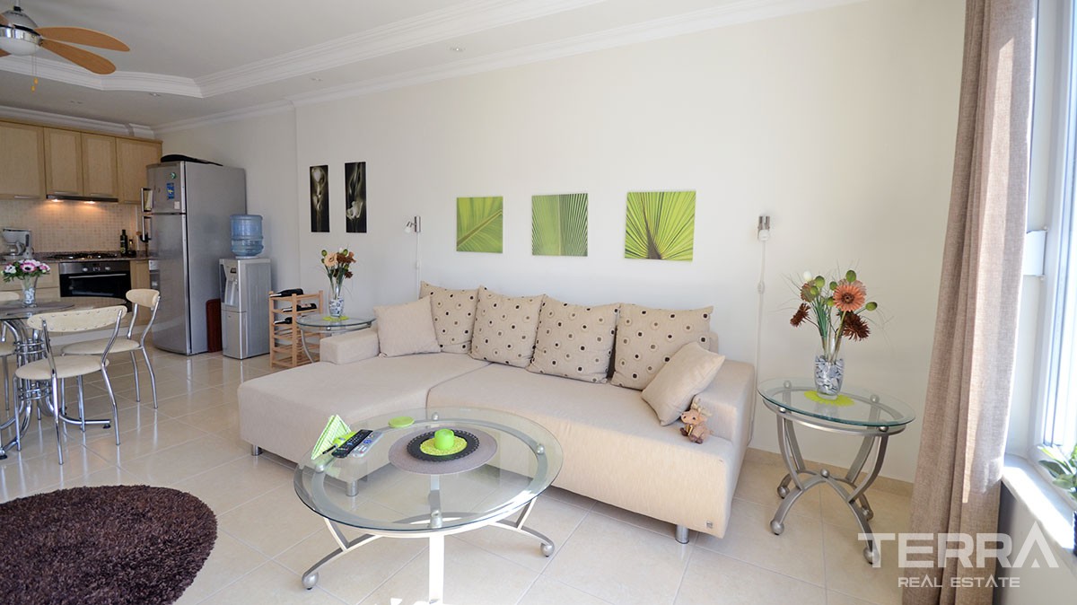 Fully Furnished Re-sale 1+1 Apartment for Sale in Alanya - 16779