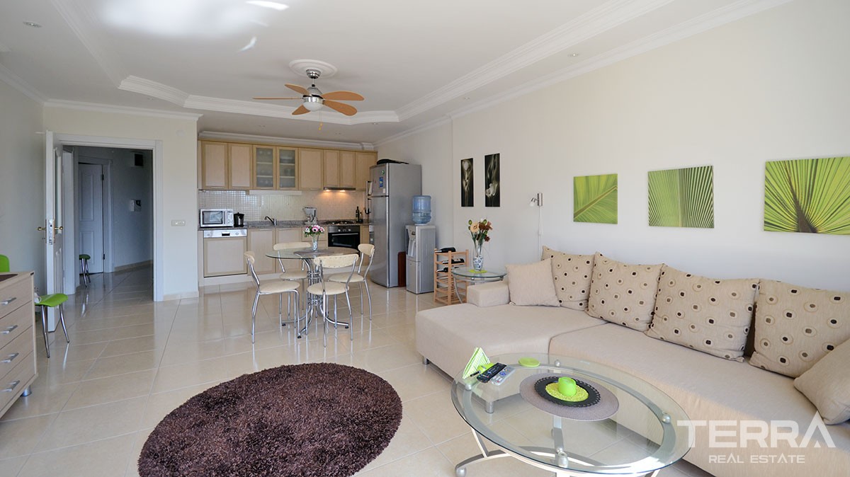 Fully Furnished Re-sale 1+1 Apartment for Sale in Alanya - 16780