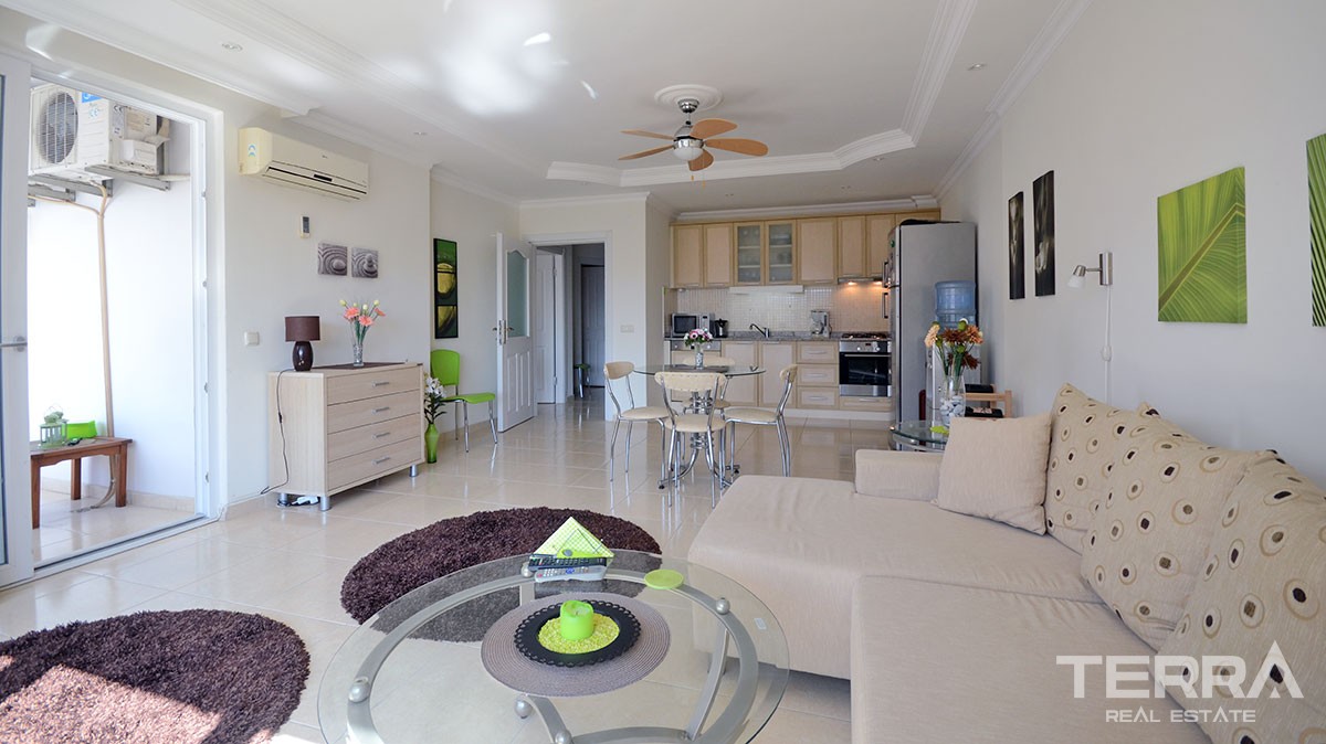 Fully Furnished Re-sale 1+1 Apartment for Sale in Alanya - 16782