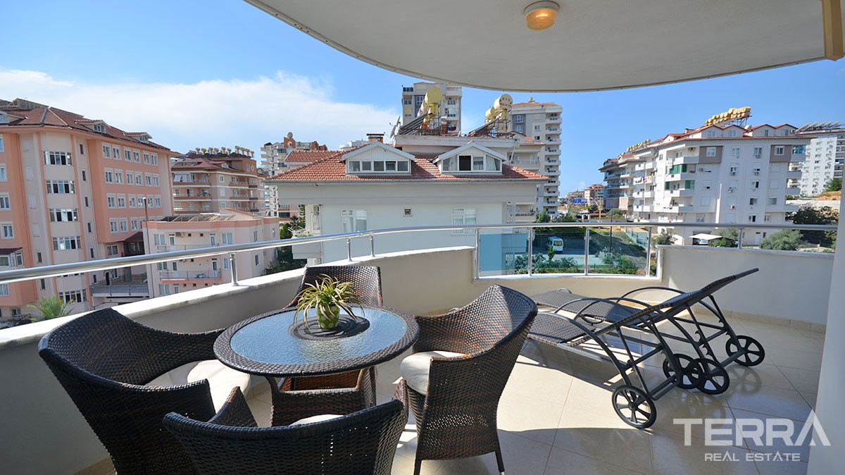 Fully Furnished Re-sale 1+1 Apartment for Sale in Alanya - 16790