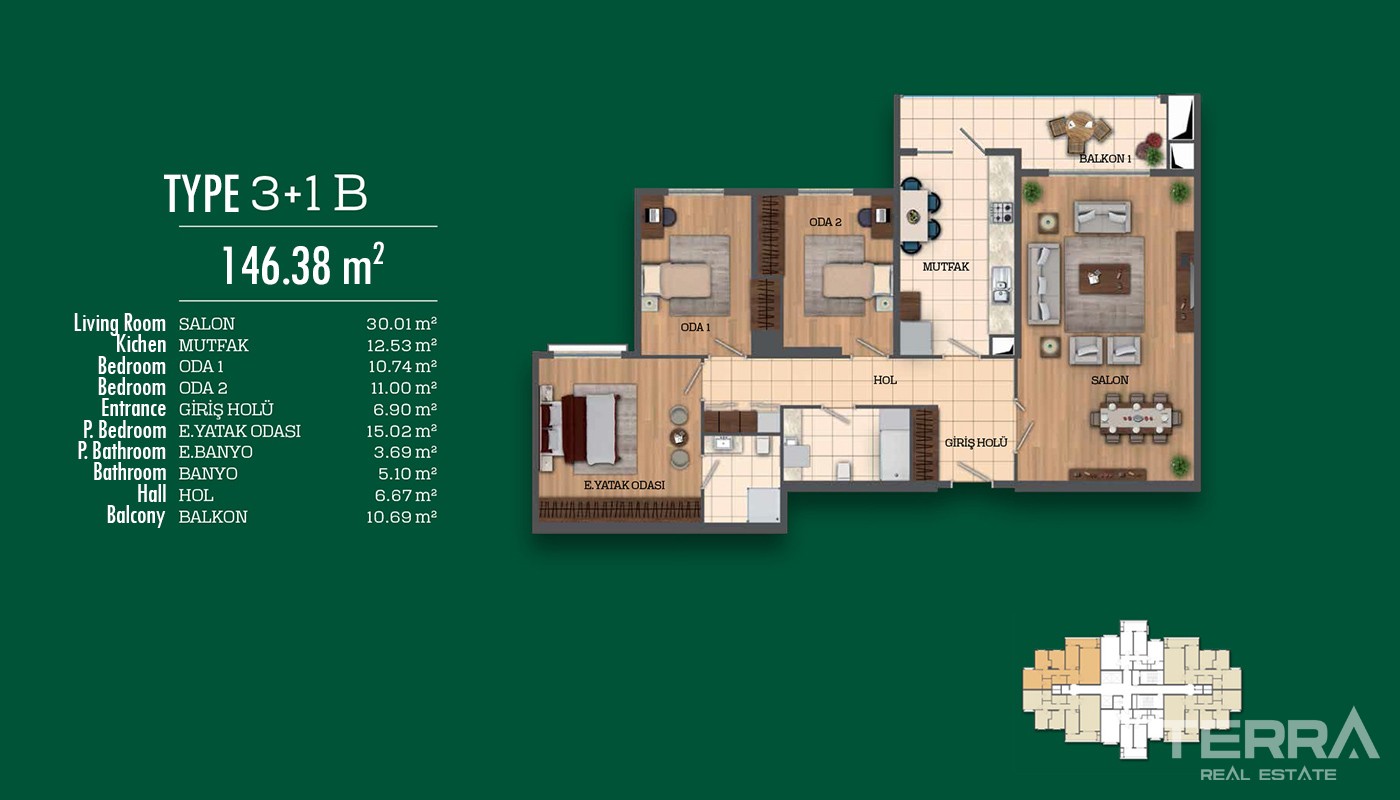 Recently Completed First-Class Apartments in Istanbul - 17032
