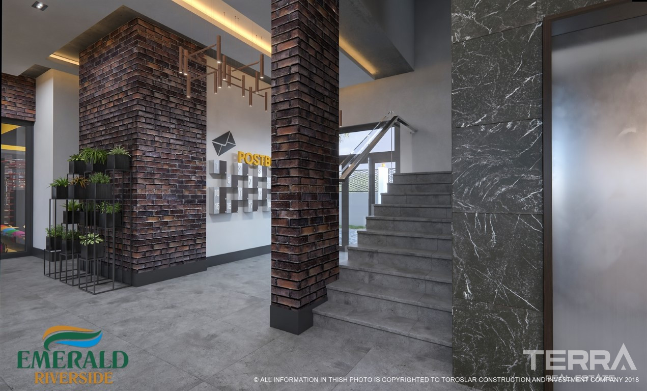 Emerald Riverside — lägenheter till salu i Oba, Alanya, Turkiet - 124621