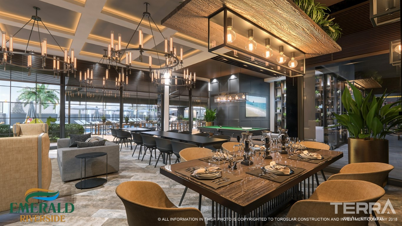 Emerald Riverside — lägenheter till salu i Oba, Alanya, Turkiet - 124622