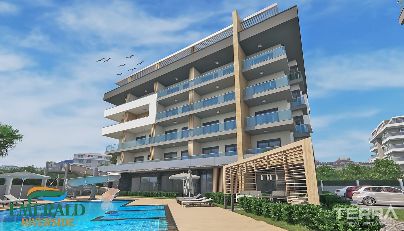 Emerald Riverside Apartments in Alanya Oba Close to City Center