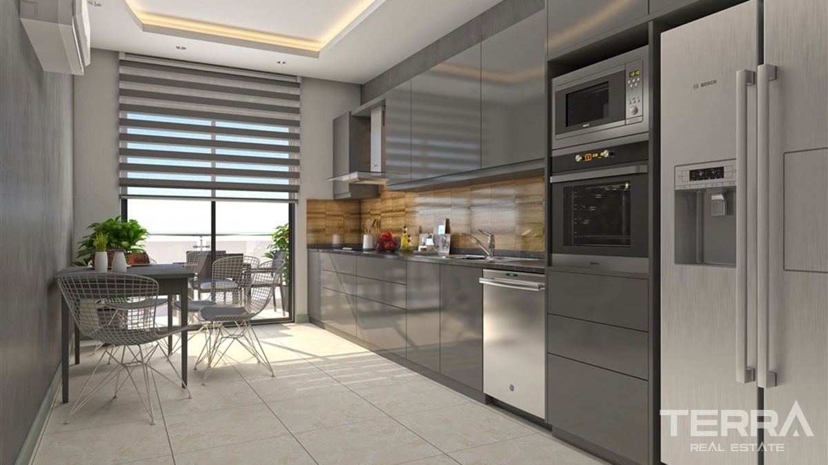 3 Schlafzimmer Apartments mit separater Küche in Alanya Mahmutlar - 17437