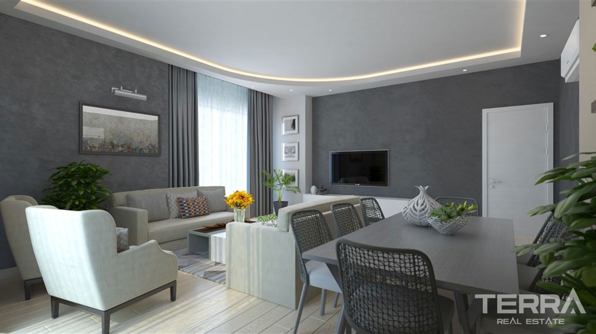 3 Schlafzimmer Apartments mit separater Küche in Alanya Mahmutlar - 17438