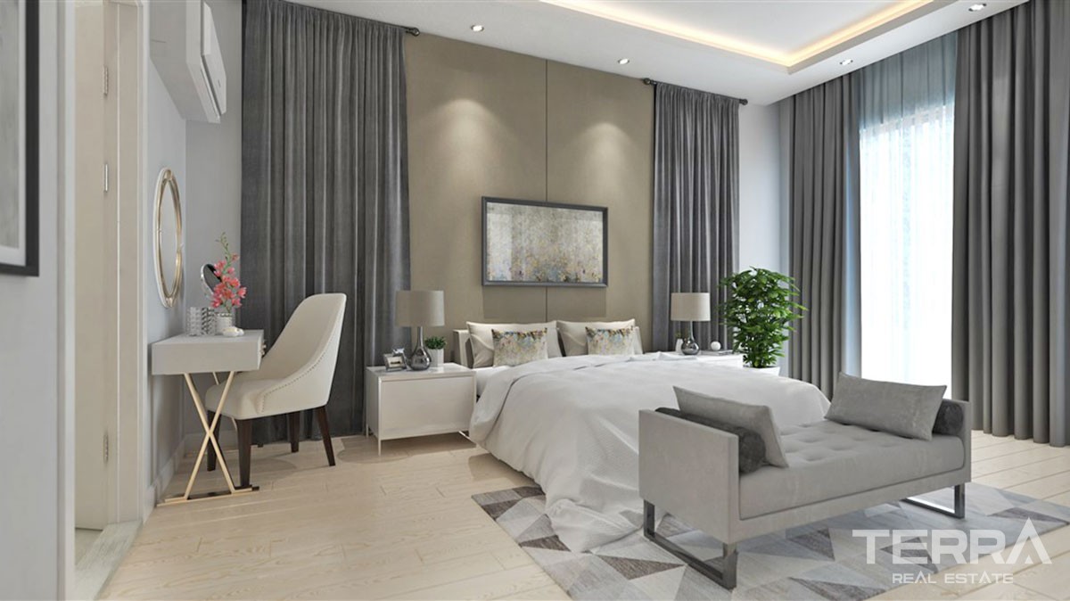 3 Schlafzimmer Apartments mit separater Küche in Alanya Mahmutlar - 17440