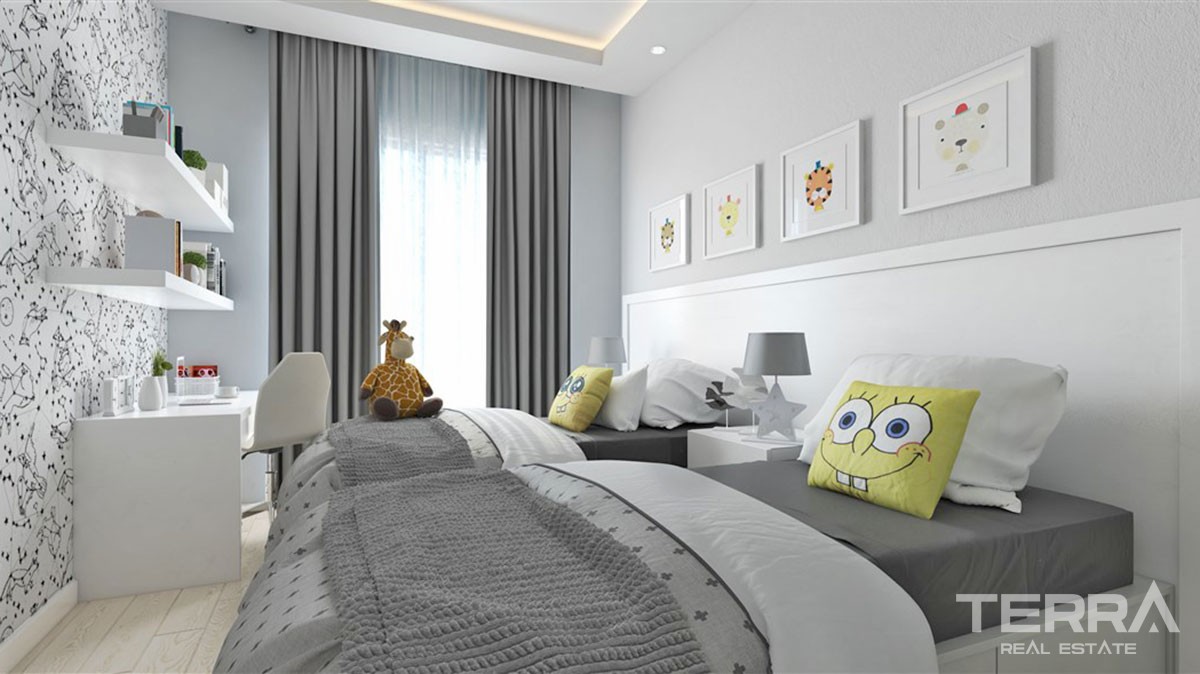 3 Schlafzimmer Apartments mit separater Küche in Alanya Mahmutlar - 17443