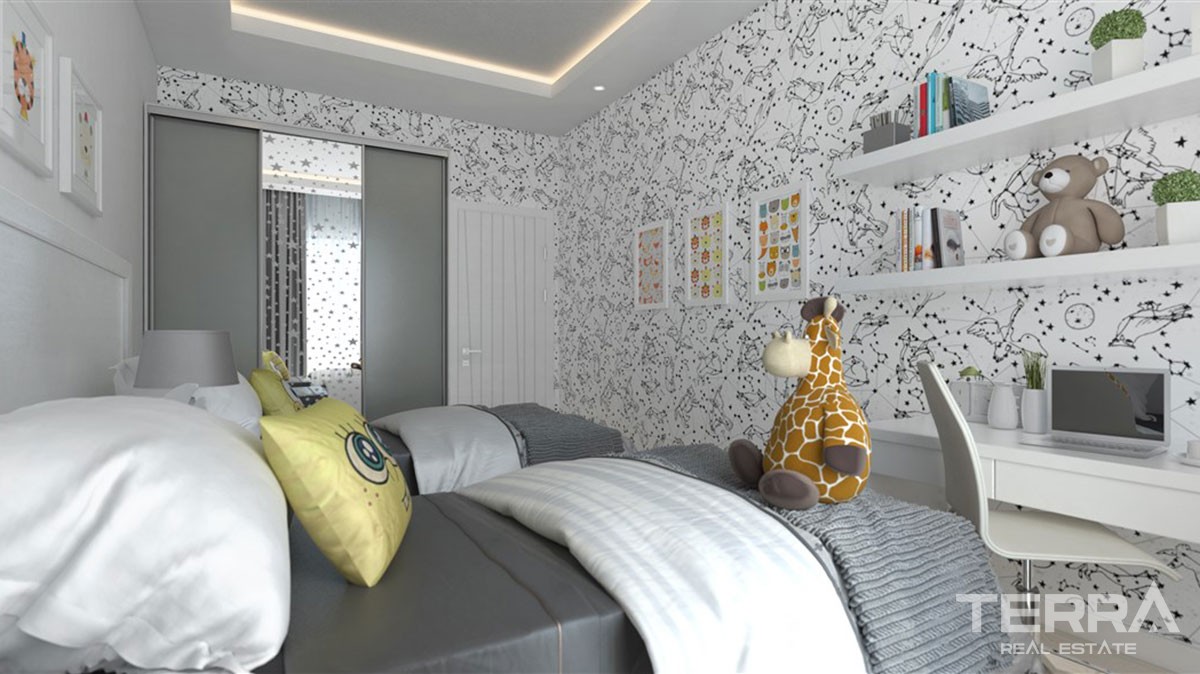 3 Schlafzimmer Apartments mit separater Küche in Alanya Mahmutlar - 17444