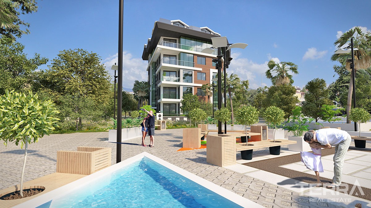 Luxus-Apartments zum Verkauf in Alanya Centrum nur 200 m vom Strand