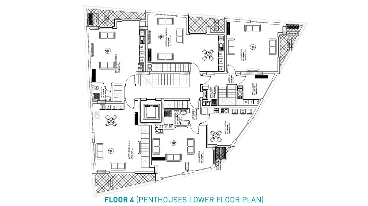 Luxury Apartments for Sale in Alanya Centrum Only 200 m to the beach - 19149