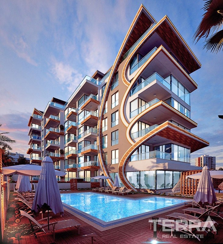 Seafront Apartments in Alanya Kestel with a Unique Design