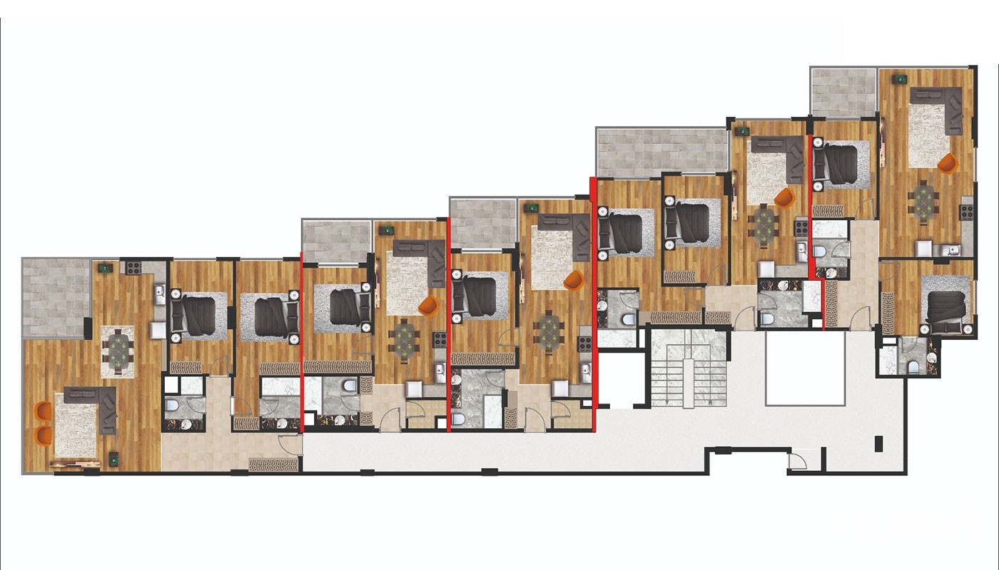 Apartments am Meer in Alanya Kestel mit einzigartigem Design - 17576