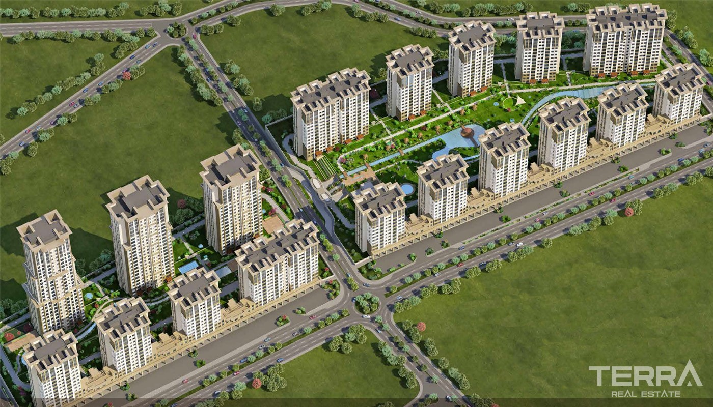 Family Oriented New Apartments in Istanbul Basaksehir - 17759