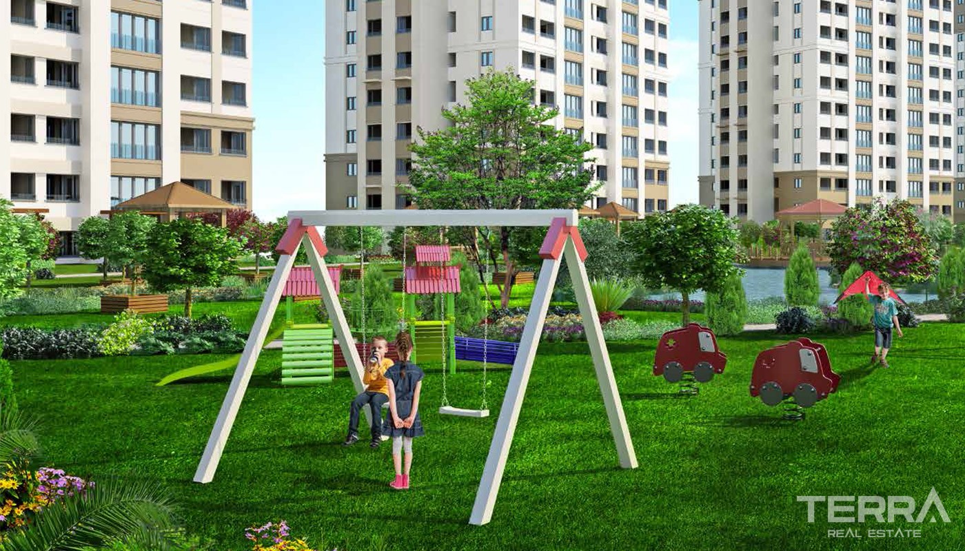 Family Oriented New Apartments in Istanbul Basaksehir - 17766