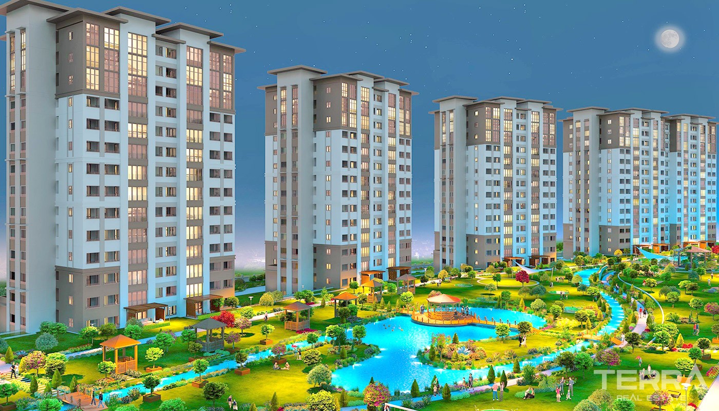Family Oriented New Apartments in Istanbul Basaksehir - 17769
