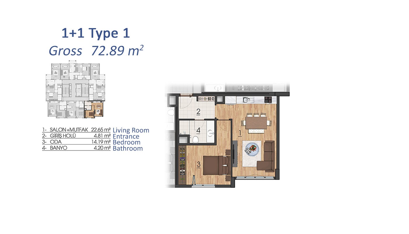 Quality Apartments in Istanbul, Başakşehir - 17914