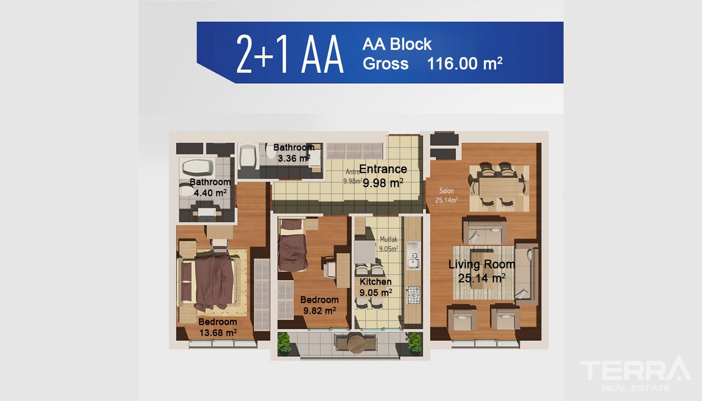 Affordable Apartments with Spectacular Sea View in Istanbul Avcilar - 17939