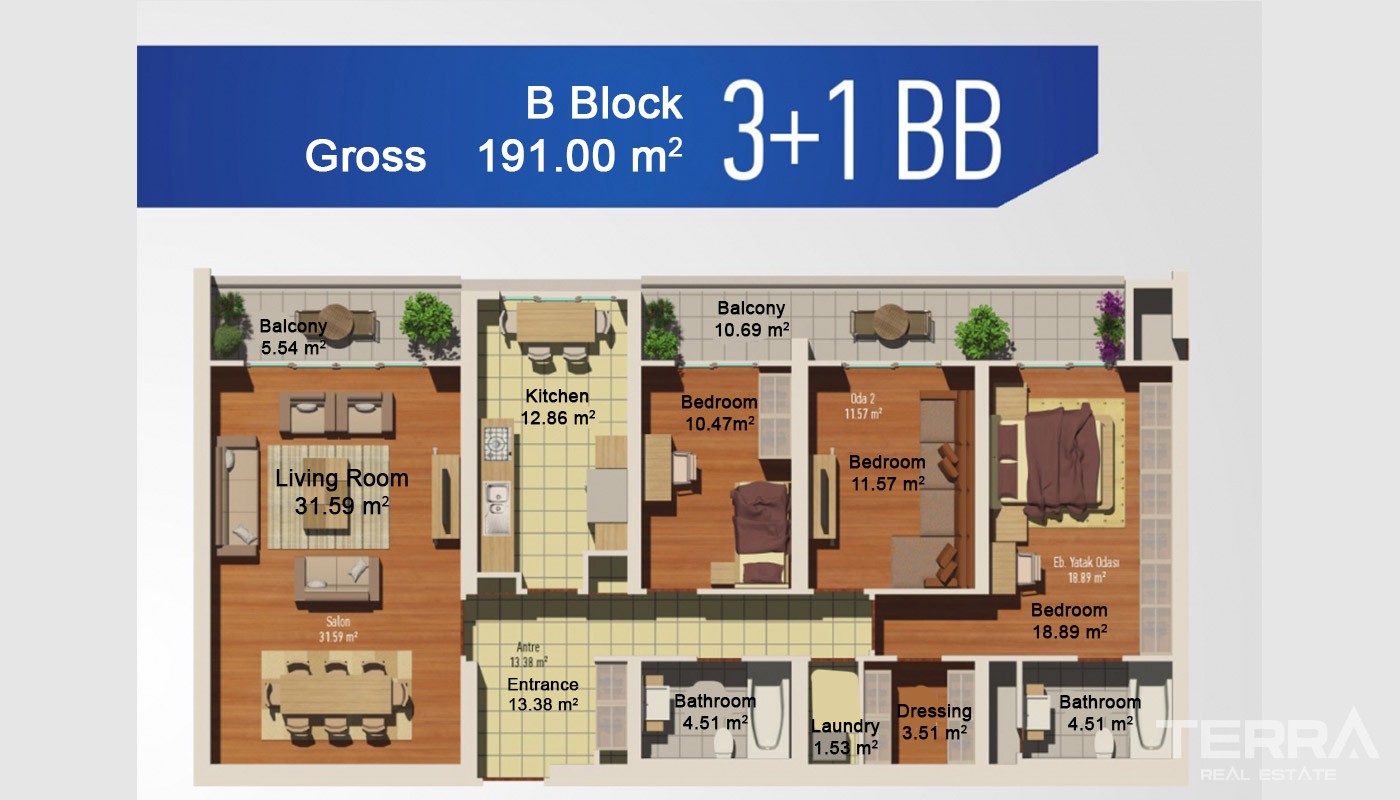 Affordable Apartments with Spectacular Sea View in Istanbul Avcilar - 17946