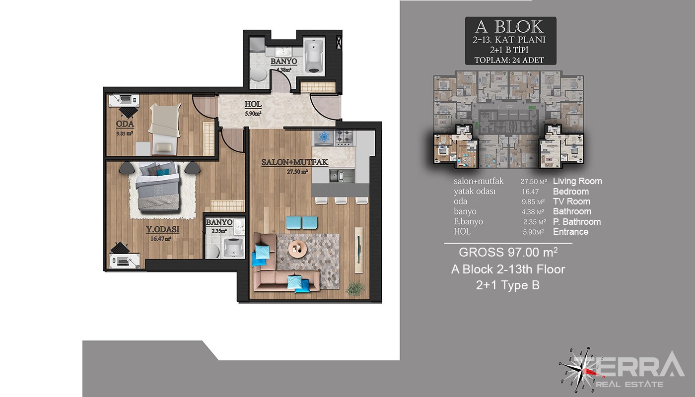 Centrally Located New Apartments in Istanbul Esenyurt - 17992