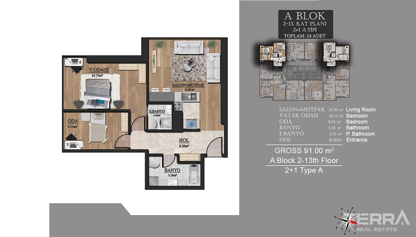 Centrally Located New Apartments in Istanbul Esenyurt - 17993
