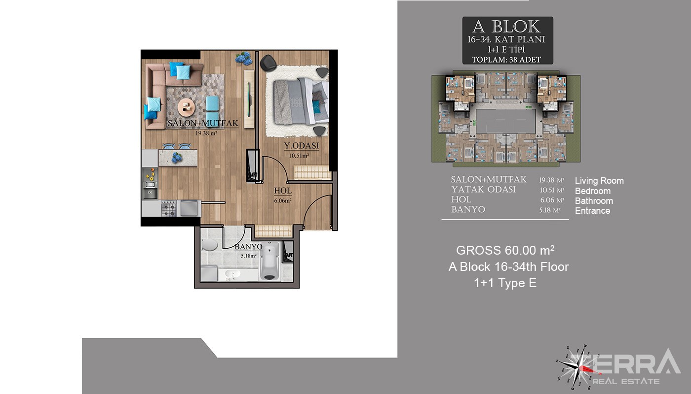 Centrally Located New Apartments in Istanbul Esenyurt - 17999