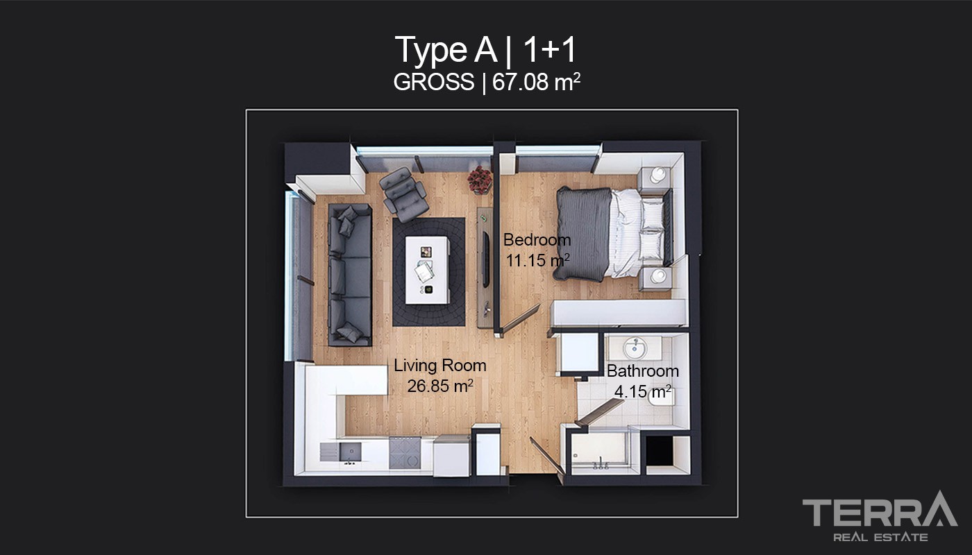 High-Quality Apartments Designed as Home Office in Istanbul - 18058
