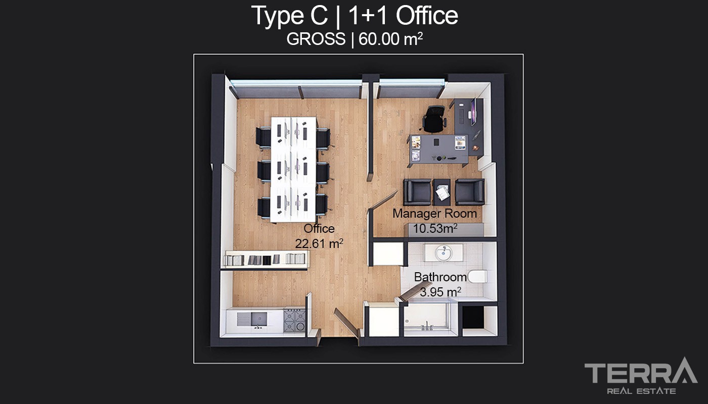 High-Quality Apartments Designed as Home Office in Istanbul - 18060