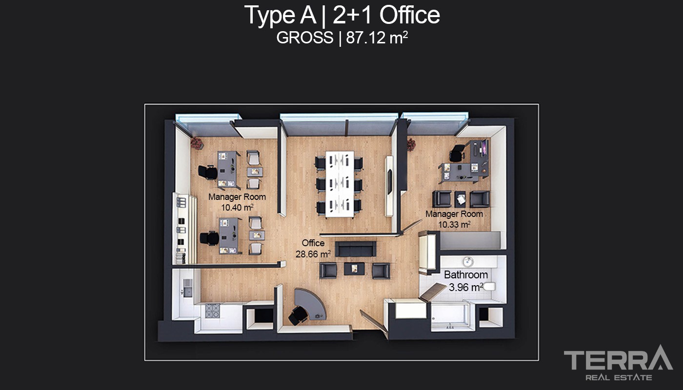 High-Quality Apartments Designed as Home Office in Istanbul - 18064