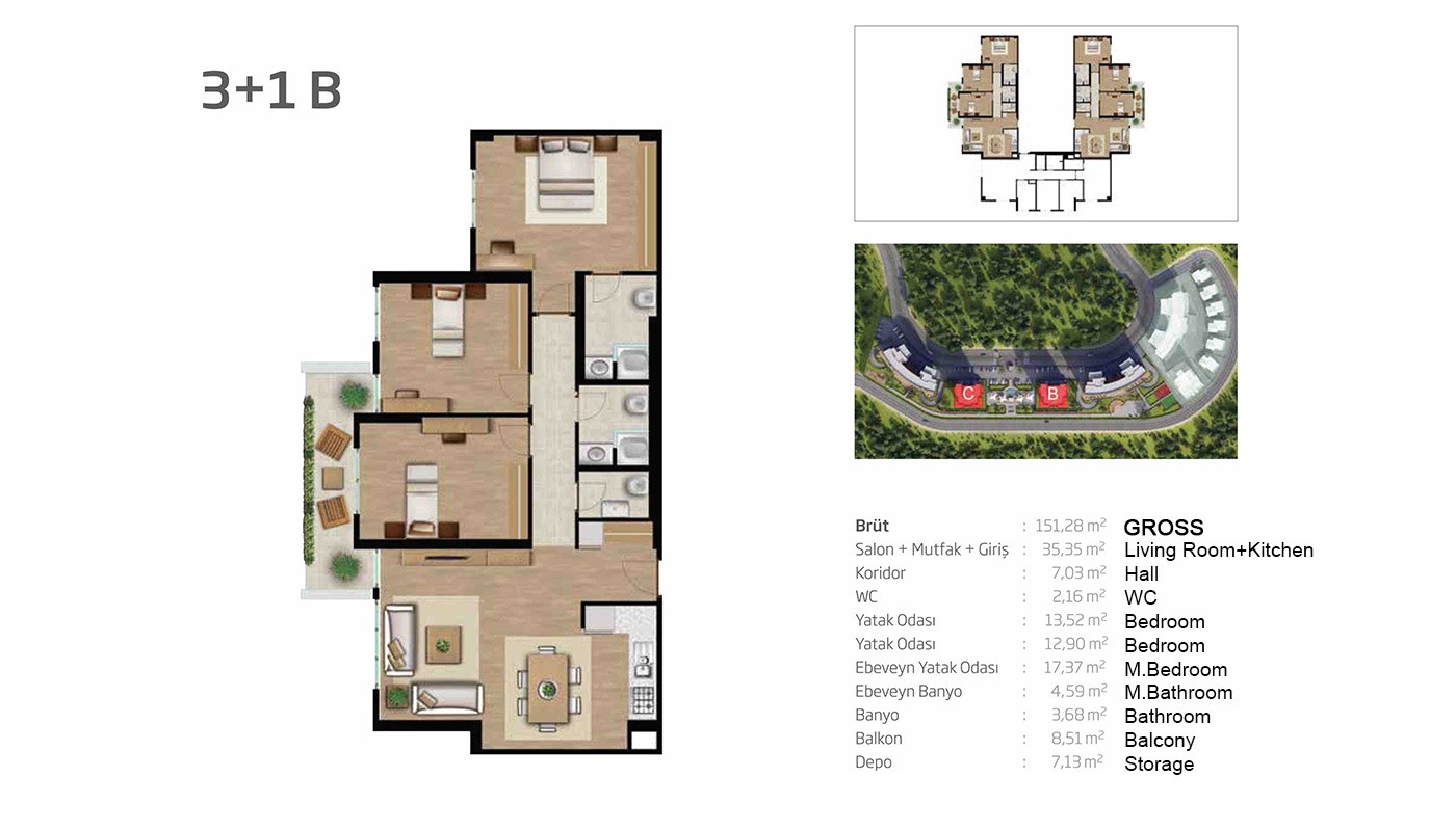 Prestigious Apartments in Istanbul Bahcesehir - 18346