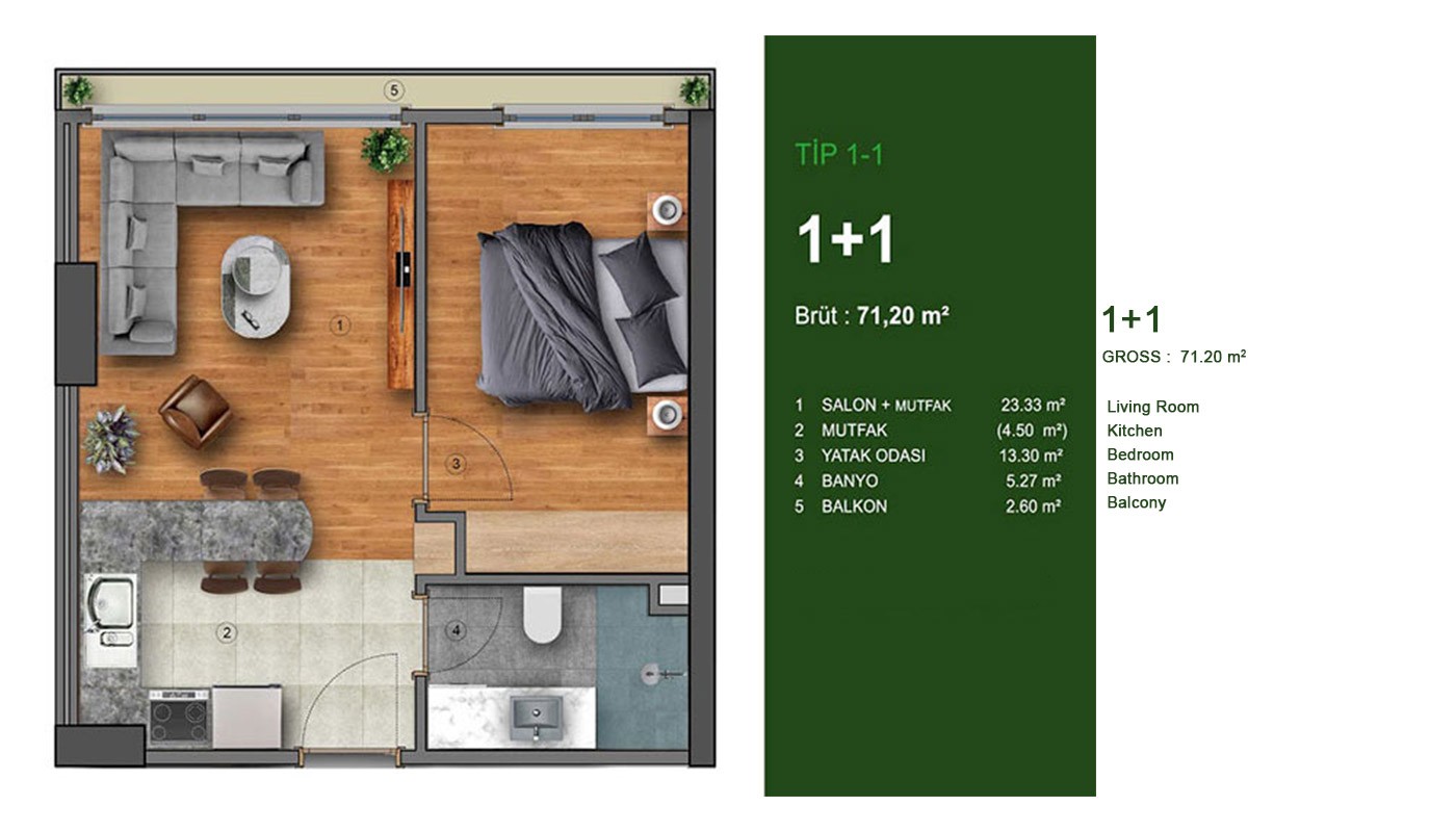 Stylish Apartments in Istanbul Kağıthane in a Prime Location - 18387