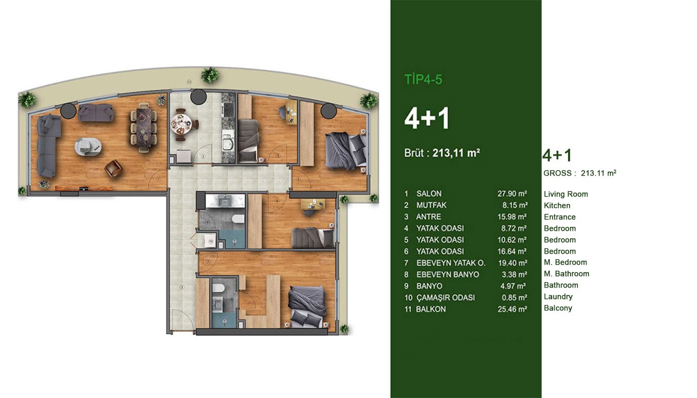 Stylish Apartments in Istanbul Kağıthane in a Prime Location - 18393