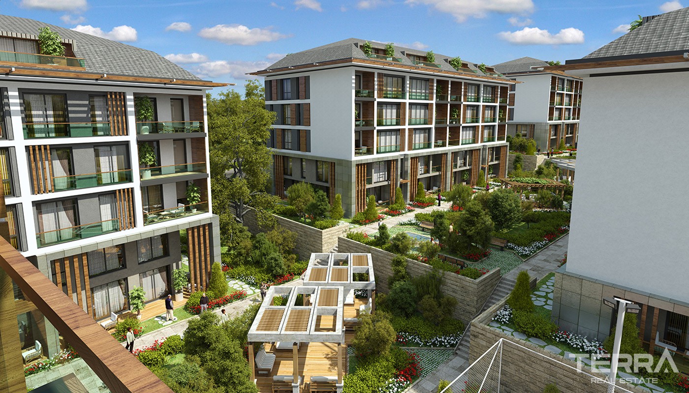 Sea view Apartments with Beautiful Garden in Istanbul Beylikdüzü - 18520