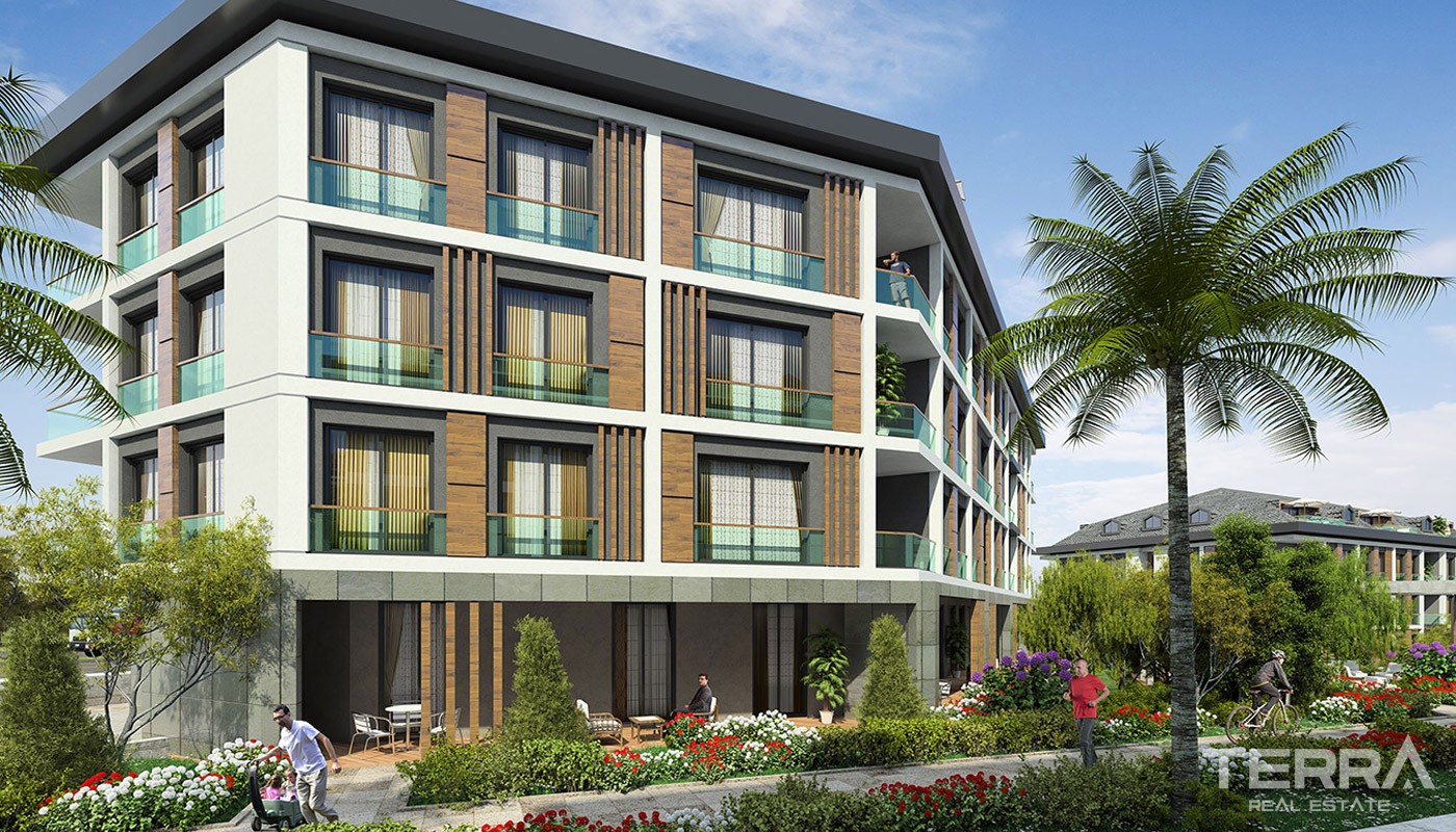 Sea view Apartments with Beautiful Garden in Istanbul Beylikdüzü - 18526