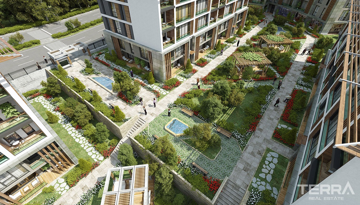 Sea view Apartments with Beautiful Garden in Istanbul Beylikdüzü - 18535