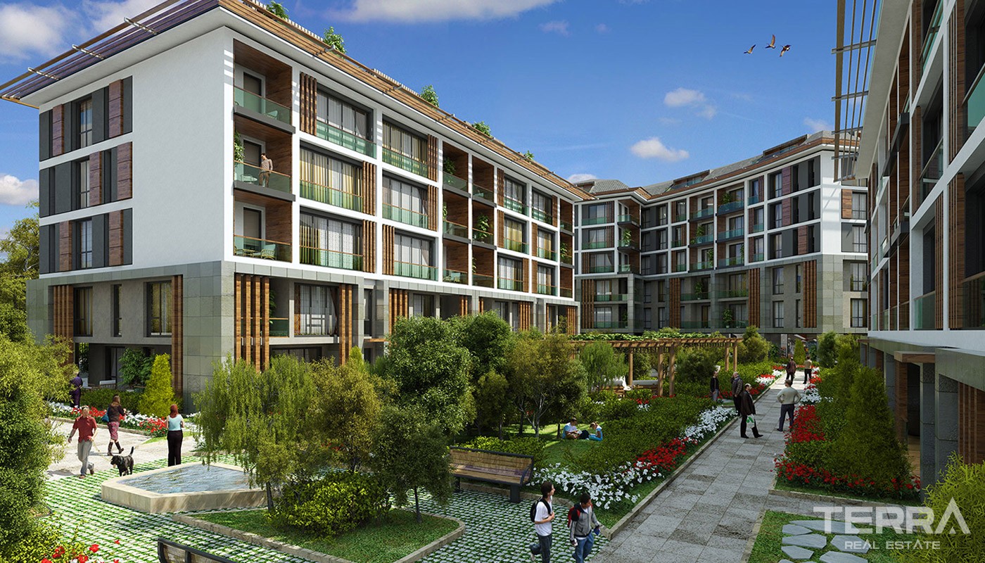 Sea view Apartments with Beautiful Garden in Istanbul Beylikdüzü - 18538