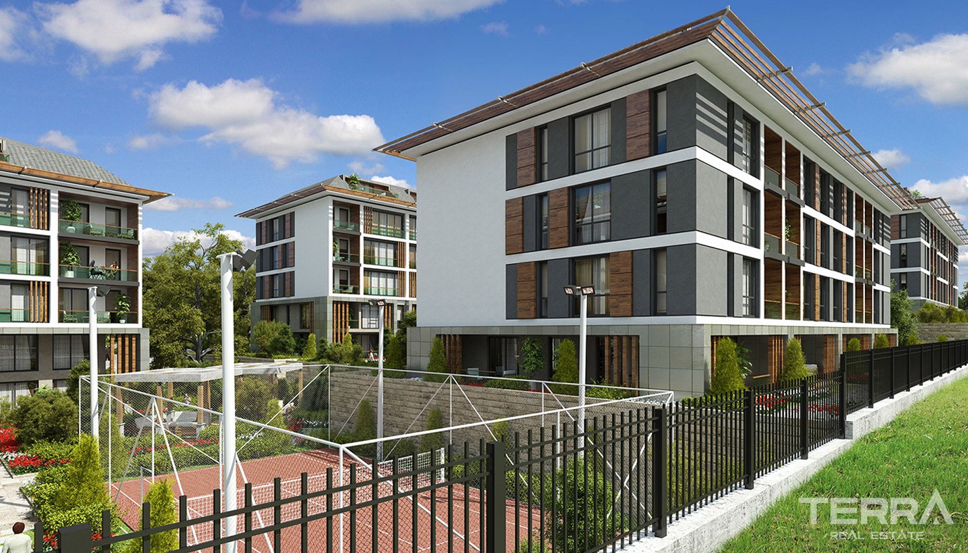 Sea view Apartments with Beautiful Garden in Istanbul Beylikdüzü - 18541