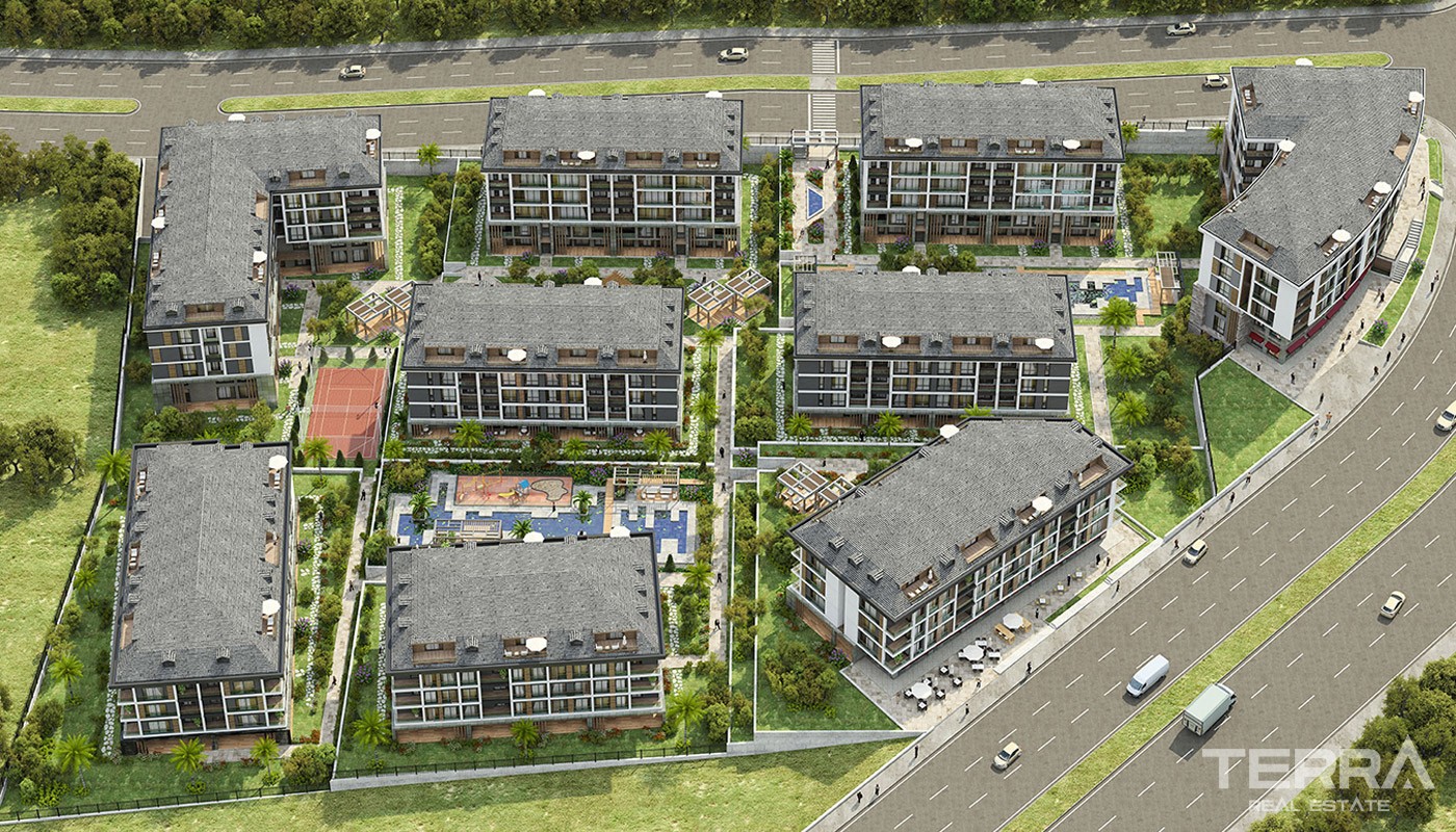 Sea view Apartments with Beautiful Garden in Istanbul Beylikdüzü - 18543