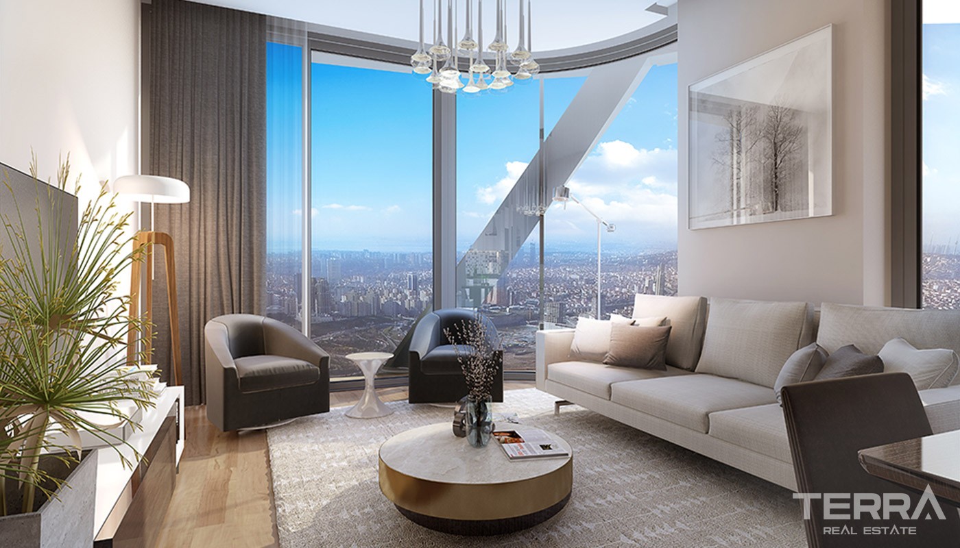 Luxury Apartments with City View in Istanbul Ümraniye - 18727