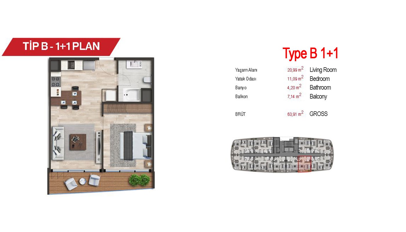 Luxury Apartments with City View in Istanbul Ümraniye - 18735