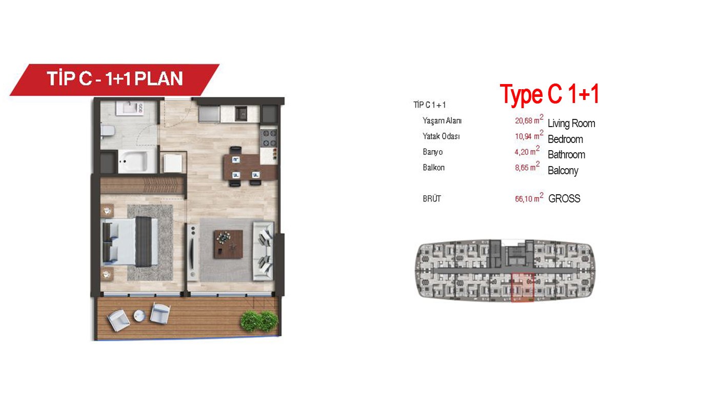 Luxury Apartments with City View in Istanbul Ümraniye - 18737