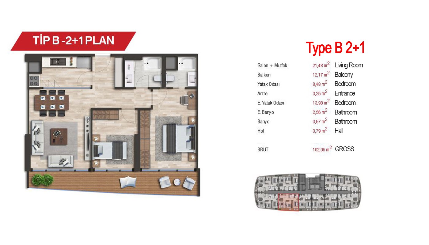 Luxury Apartments with City View in Istanbul Ümraniye - 18740