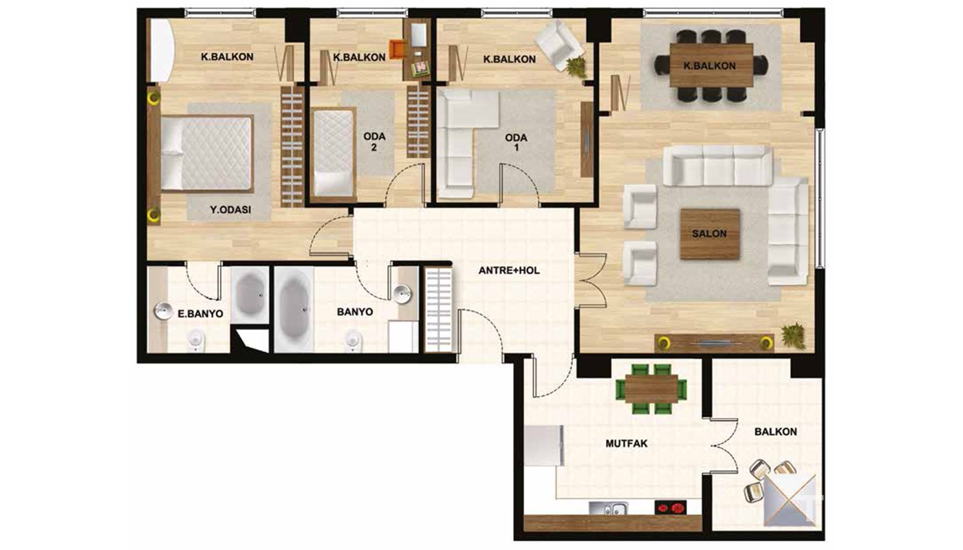 Spacious Apartments Close to Metro Stations in Istanbul Bağcılar - 19610
