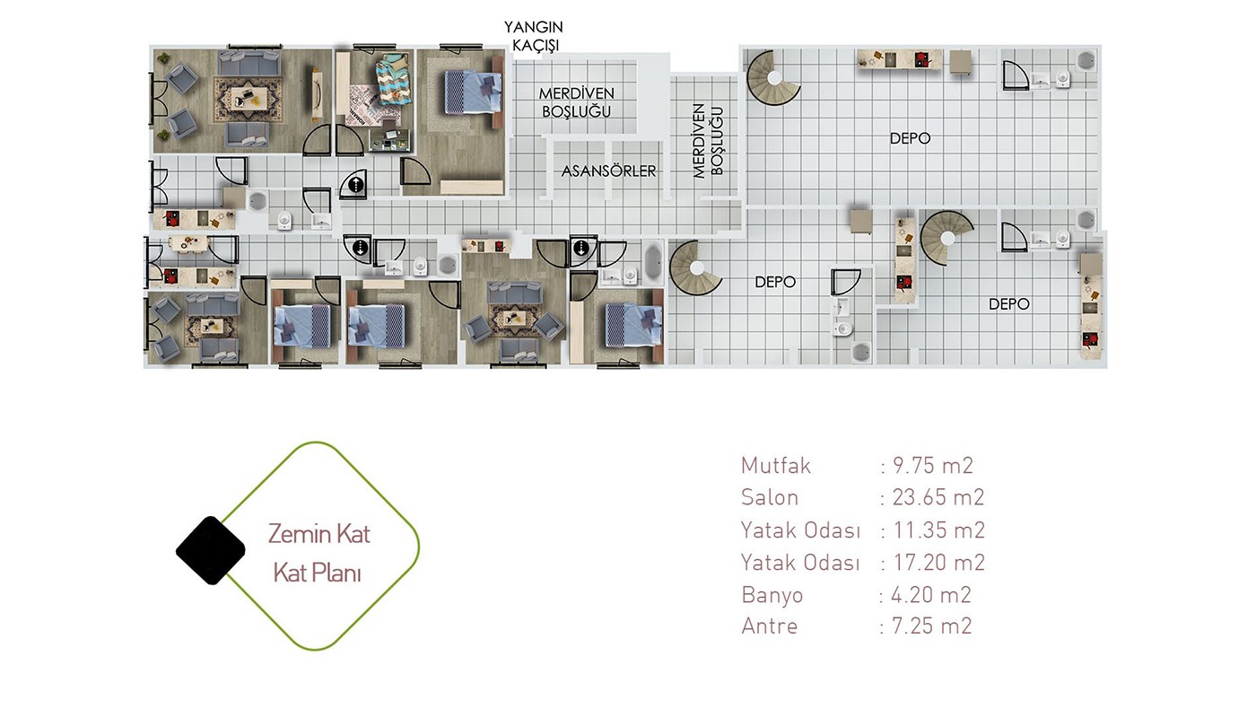 Centrally Located Apartments in Istanbul Kağıthane - 19620